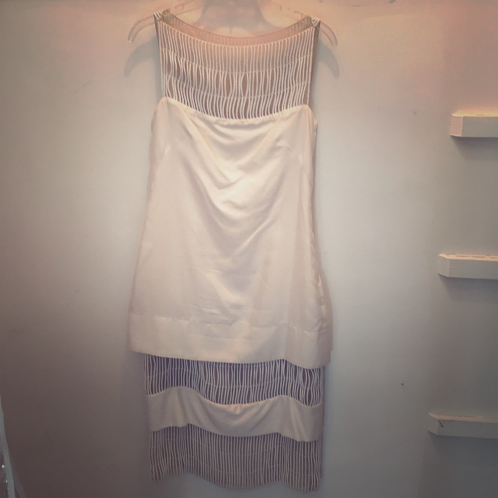Silk Cream Colored Designer Dress- Size 2/4